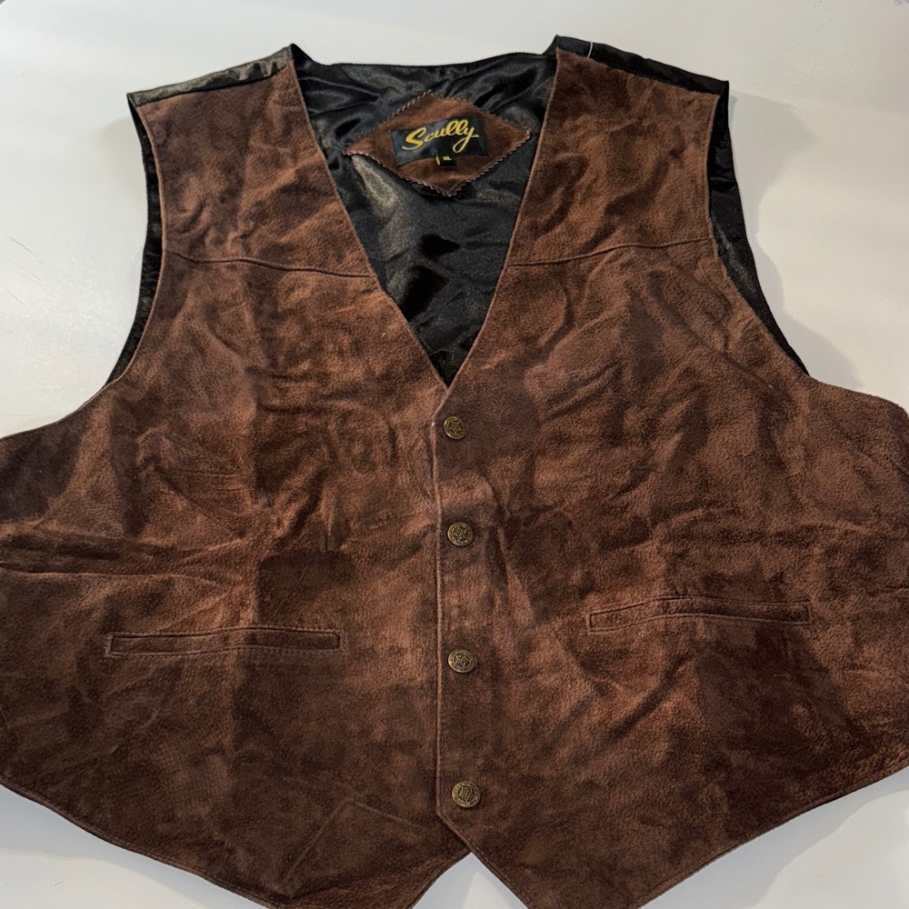 Scully Men's Rich Brown Suede 100% Genuine Leather‎ Vest